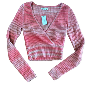 American Eagle Outfitters Coral Sweater Cropped Size XS